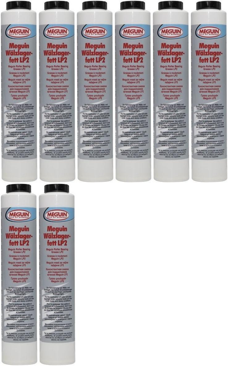 Meguin 9029 Wälzlagerfett LP2 Lube Shuttle Fett Kartusche 8x 400 Gramm