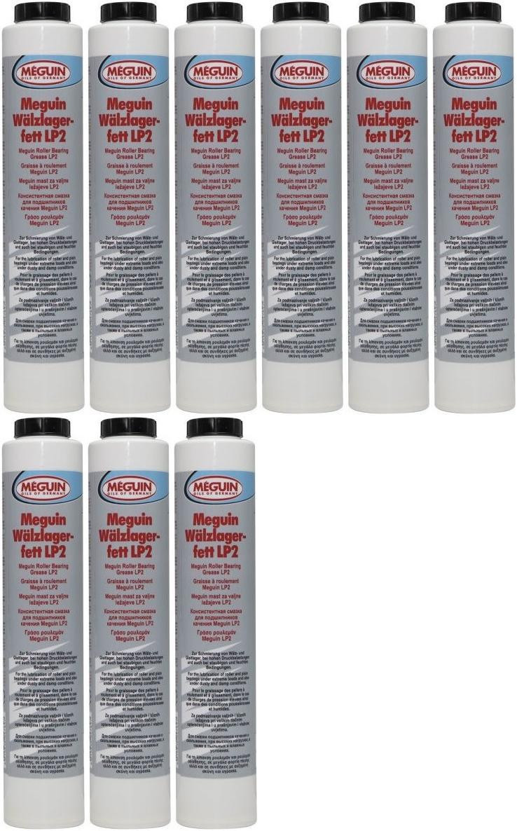 Meguin 9029 Wälzlagerfett LP2 Lube Shuttle Fett Kartusche 9x 400 Gramm