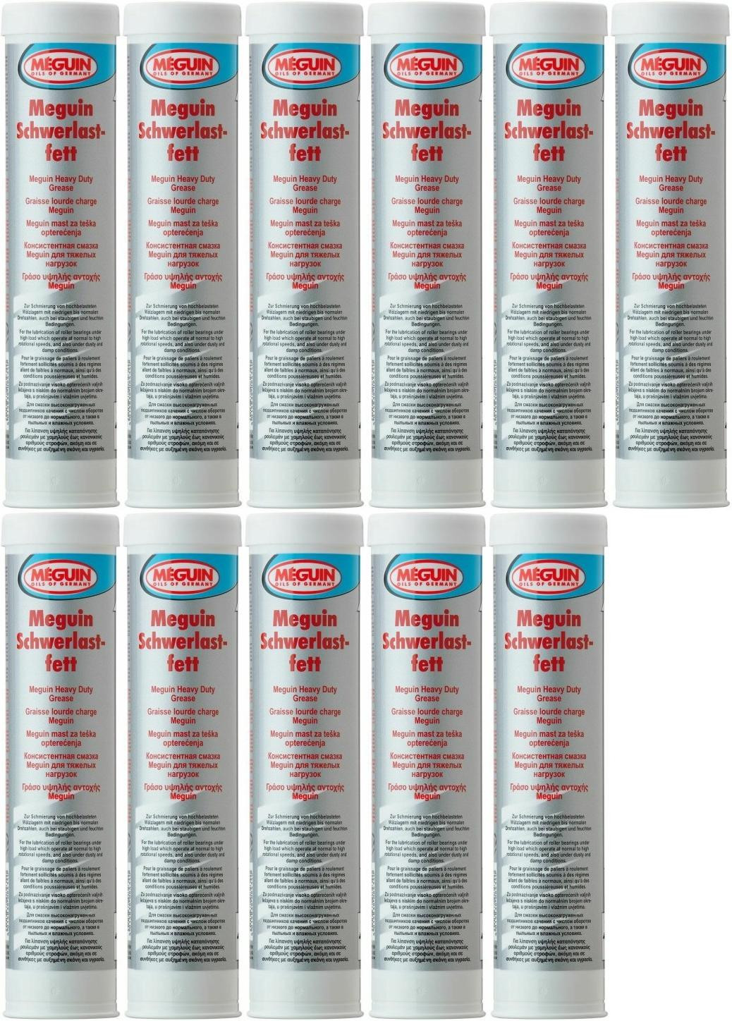 Meguin 8434 Schwerlastfett Fett Kartusche 11x 400 Gramm