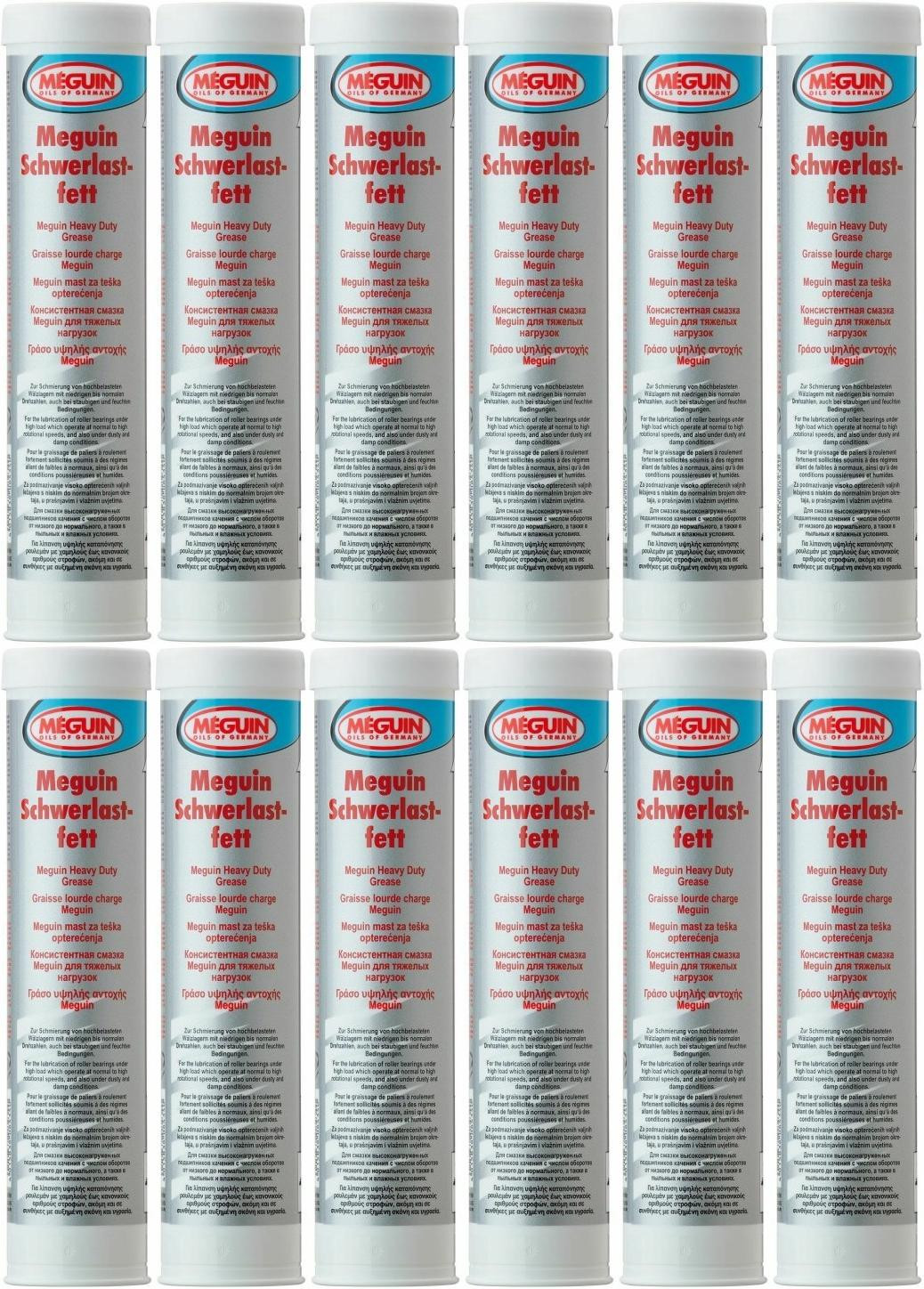 Meguin 8434 Schwerlastfett Fett Kartusche 12x 400 Gramm