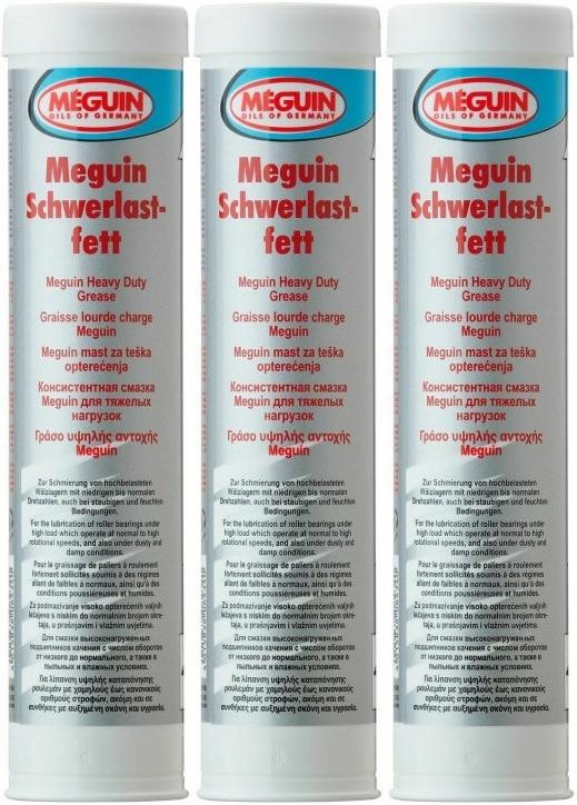 Meguin 8434 Schwerlastfett Fett Kartusche 3x 400 Gramm