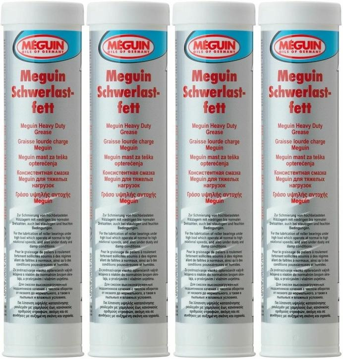 Meguin 8434 Schwerlastfett Fett Kartusche 4x 400 Gramm