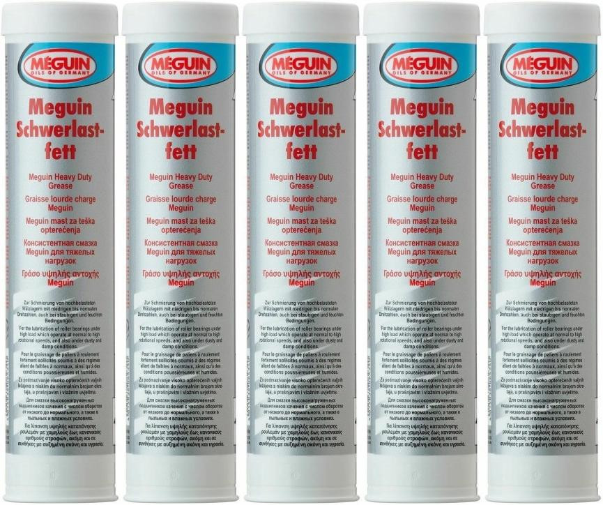 Meguin 8434 Schwerlastfett Fett Kartusche 5x 400 Gramm