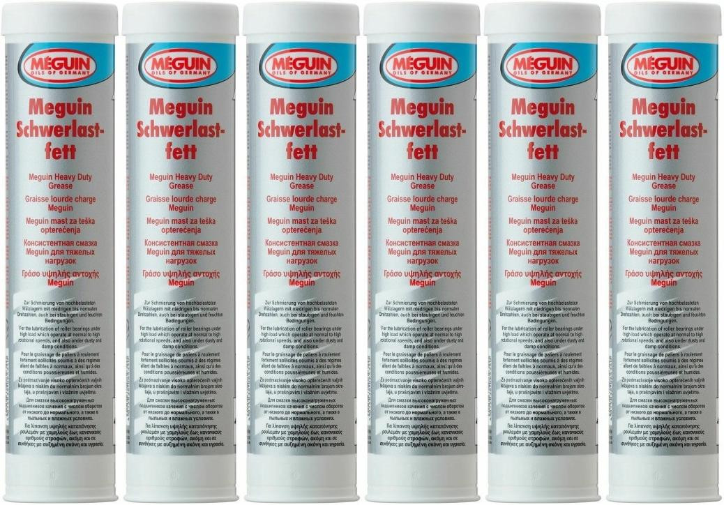 Meguin 8434 Schwerlastfett Fett Kartusche 6x 400 Gramm