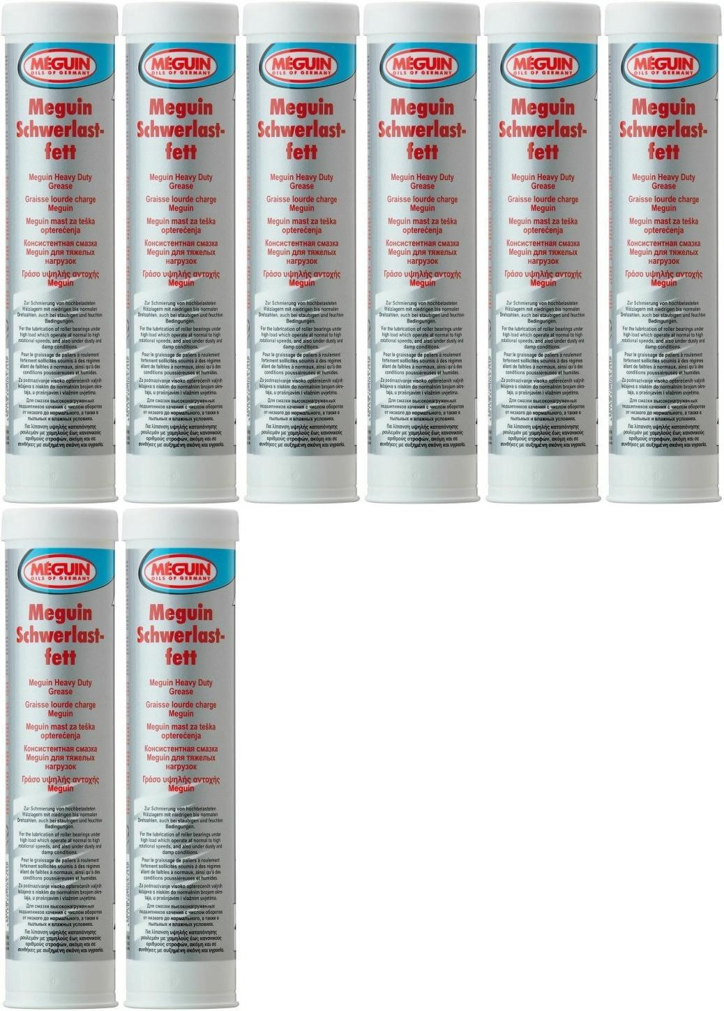 Meguin 8434 Schwerlastfett Fett Kartusche 8x 400 Gramm