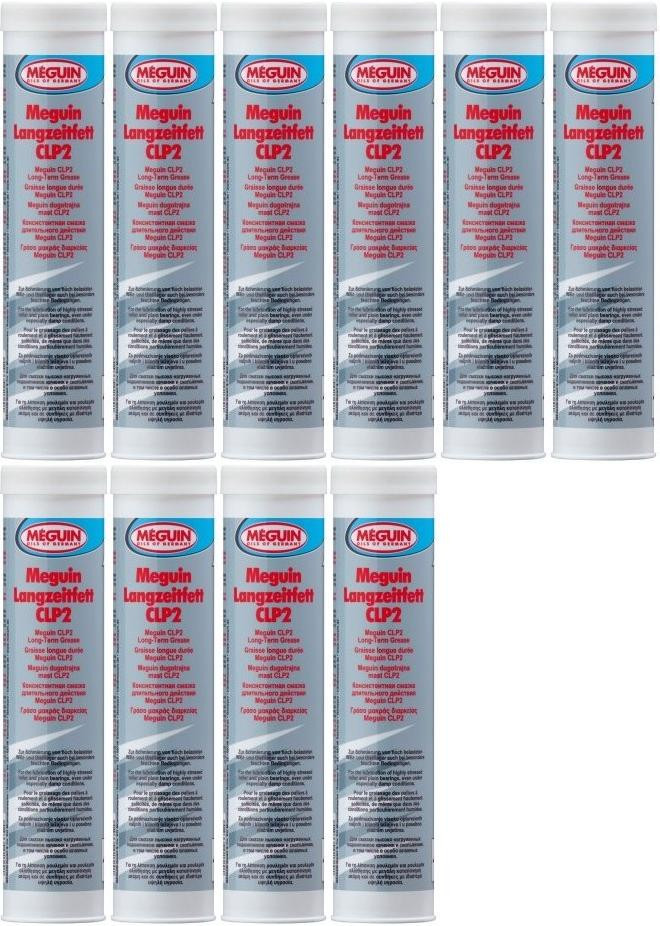 Meguin 6684 Langzeitfett C2LP Fett Kartusche 10x 400 Gramm