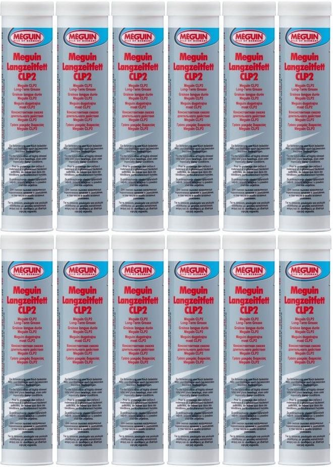 Meguin 6684 Langzeitfett C2LP Fett Kartusche 12x 400 Gramm