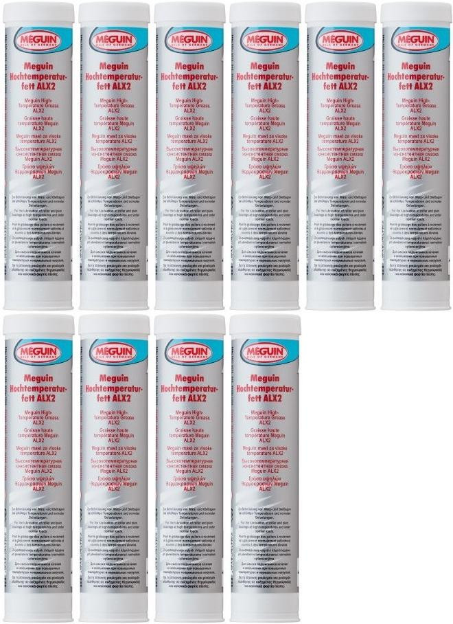 Meguin 6510 Hochtemperaturfett ALX2 Fett Kartusche 10x 400 Gramm