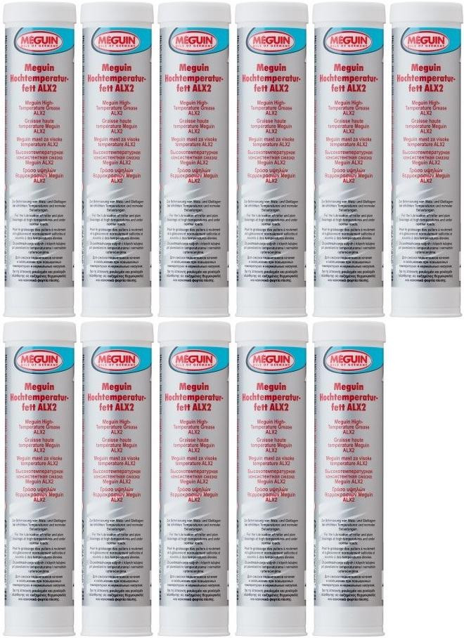 Meguin 6510 Hochtemperaturfett ALX2 Fett Kartusche 11x 400 Gramm