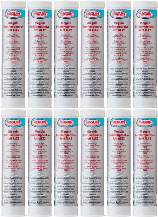 Meguin 6510 Hochtemperaturfett ALX2 Fett Kartusche 12x 400 Gramm