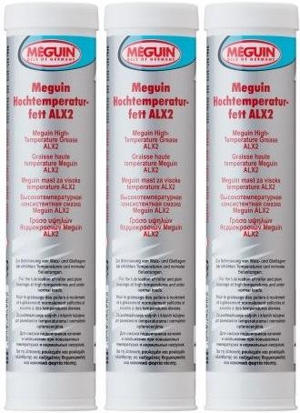 Meguin 6510 Hochtemperaturfett ALX2 Fett Kartusche 3x 400 Gramm