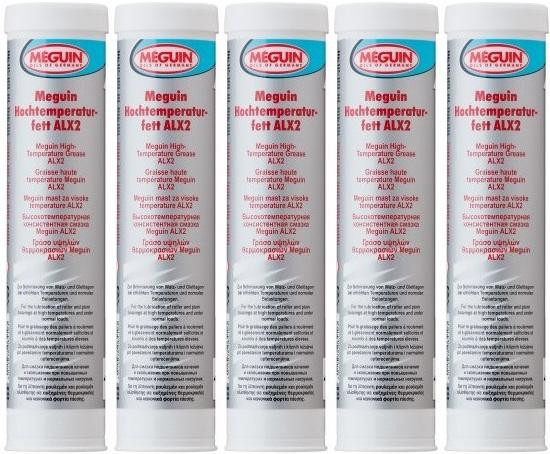 Meguin 6510 Hochtemperaturfett ALX2 Fett Kartusche 5x 400 Gramm