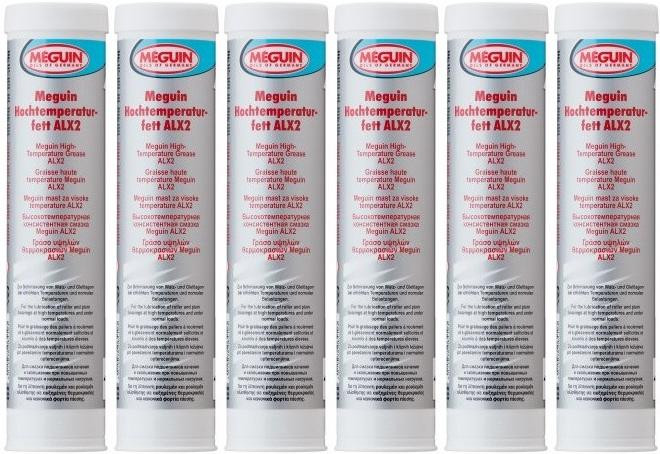 Meguin 6510 Hochtemperaturfett ALX2 Fett Kartusche 6x 400 Gramm