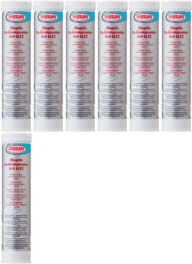 Meguin 6510 Hochtemperaturfett ALX2 Fett Kartusche 7x 400 Gramm