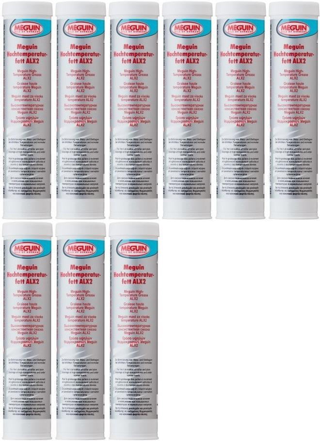 Meguin 6510 Hochtemperaturfett ALX2 Fett Kartusche 9x 400 Gramm