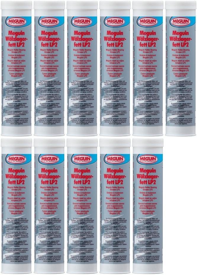 Meguin 4769 Wälzlagerfett LP2 Fett Kartusche 11x 400 Gramm