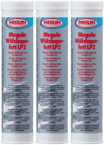 Meguin 4769 Wälzlagerfett LP2 Fett Kartusche 3x 400 Gramm