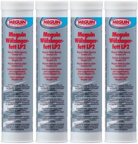 Meguin 4769 Wälzlagerfett LP2 Fett Kartusche 4x 400 Gramm