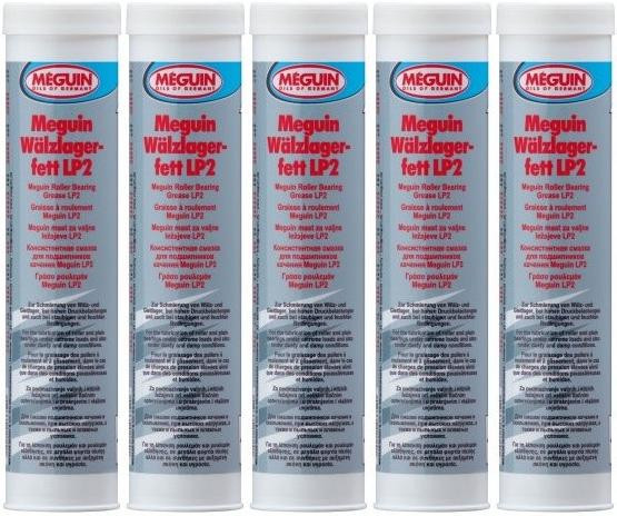 Meguin 4769 Wälzlagerfett LP2 Fett Kartusche 5x 400 Gramm