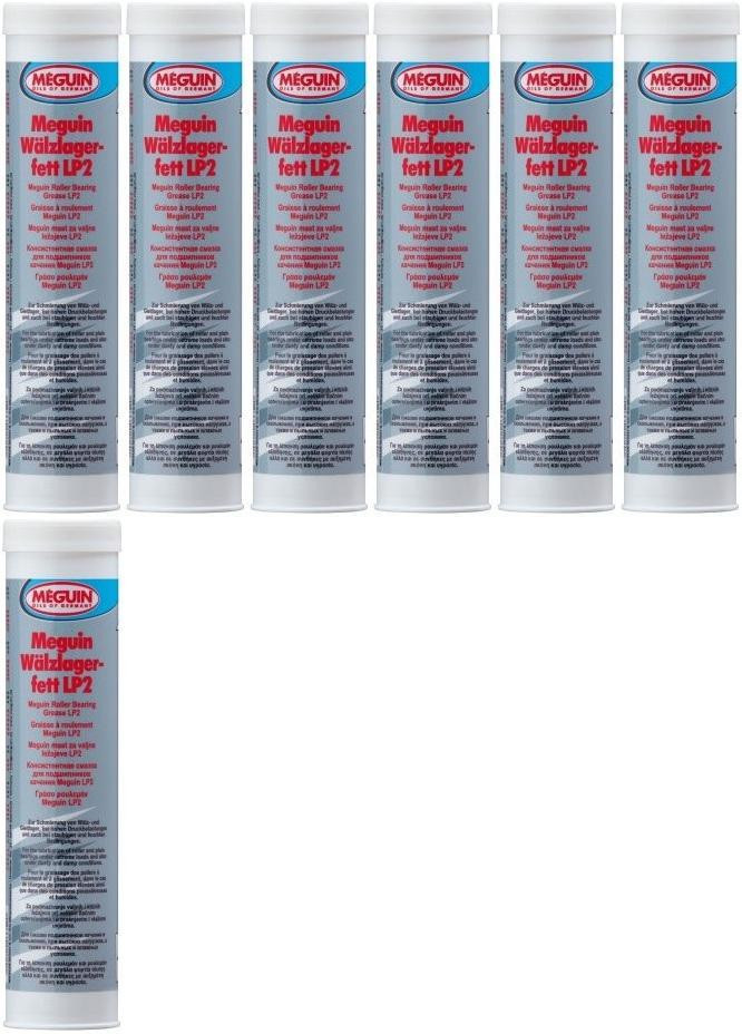 Meguin 4769 Wälzlagerfett LP2 Fett Kartusche 7x 400 Gramm