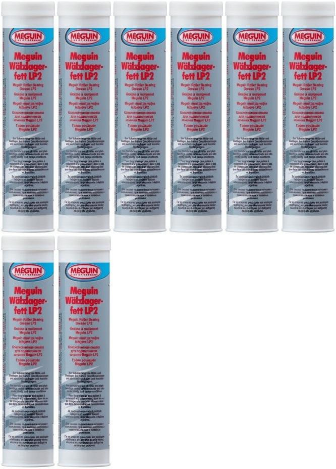 Meguin 4769 Wälzlagerfett LP2 Fett Kartusche 8x 400 Gramm