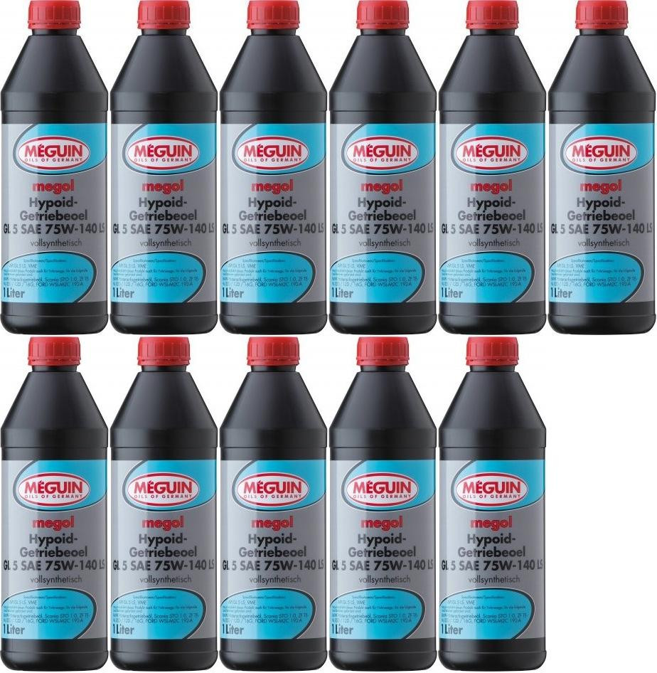 Meguin megol 3536 Hypoid-Getriebeoel GL5 SAE 75W-140 LS 11x 1l = 11 Liter
