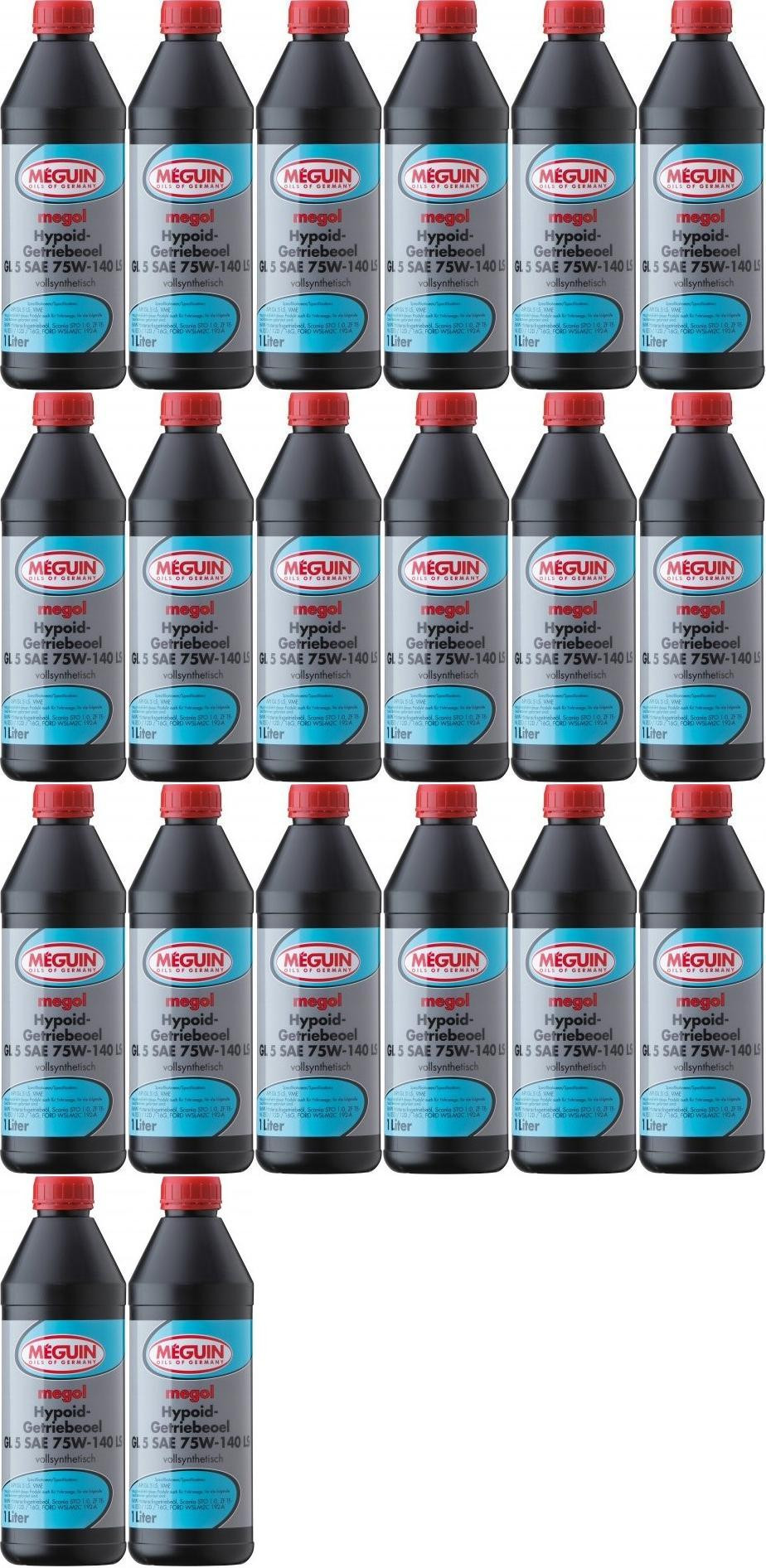 Meguin megol 3536 Hypoid-Getriebeoel GL5 SAE 75W-140 LS 20x 1l = 20 Liter