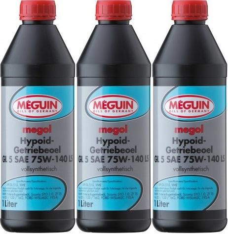 Meguin megol 3536 Hypoid-Getriebeoel GL5 SAE 75W-140 LS 3x 1l = 3 Liter