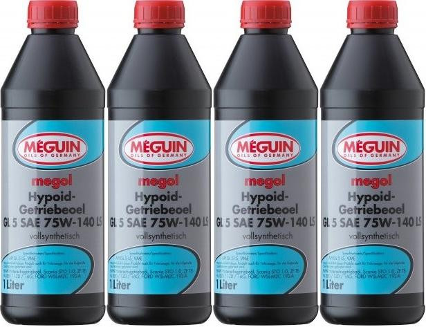 Meguin megol 3536 Hypoid-Getriebeoel GL5 SAE 75W-140 LS 4x 1l = 4 Liter