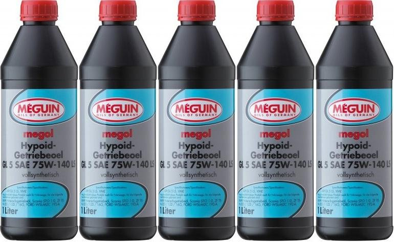 Meguin megol 3536 Hypoid-Getriebeoel GL5 SAE 75W-140 LS 5x 1l = 5 Liter