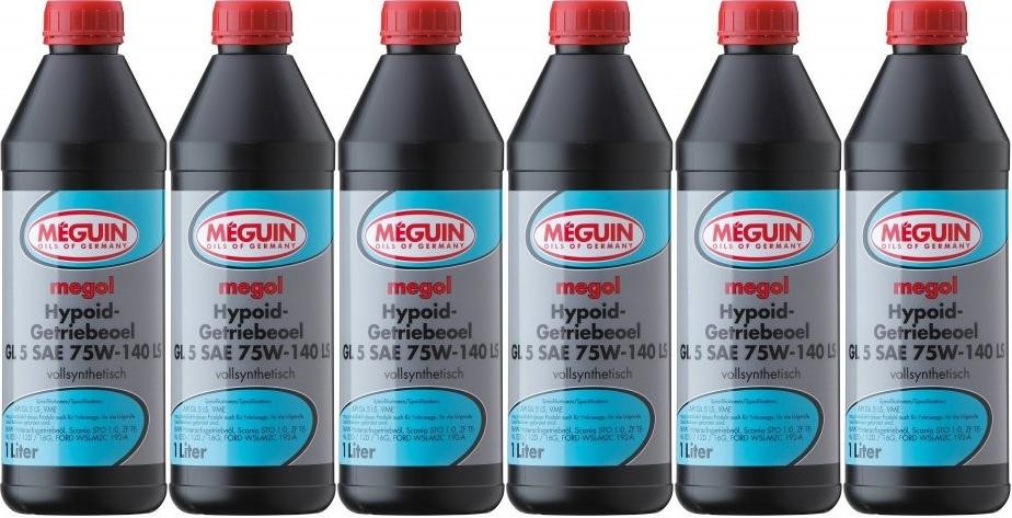 Meguin megol 3536 Hypoid-Getriebeoel GL5 SAE 75W-140 LS 6x 1l = 6 Liter