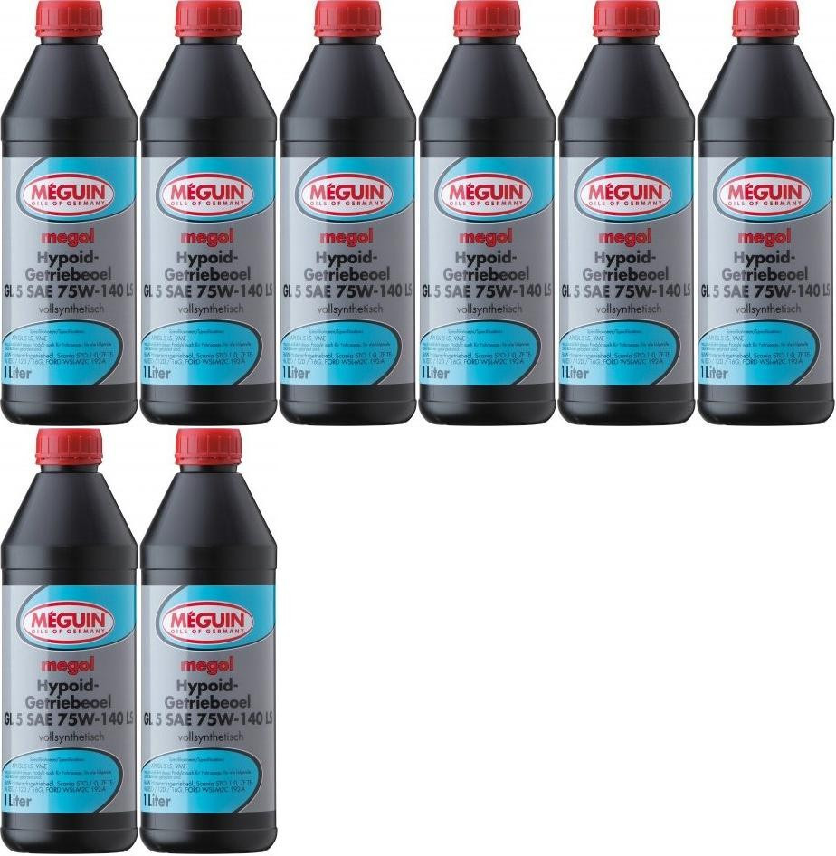 Meguin megol 3536 Hypoid-Getriebeoel GL5 SAE 75W-140 LS 8x 1l = 8 Liter