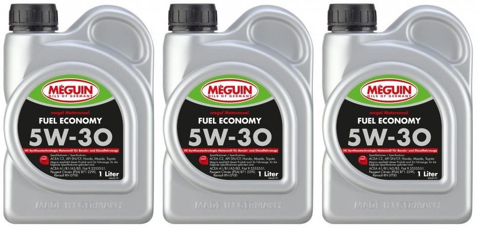 Meguin megol 9440 Motoröl Fuel Economy SAE 5W-30 3x 1l = 3 Liter