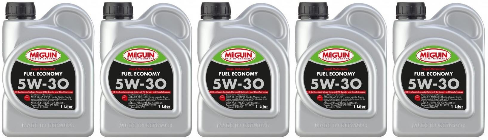 Meguin megol 9440 Motoröl Fuel Economy SAE 5W-30 5x 1l = 5 Liter
