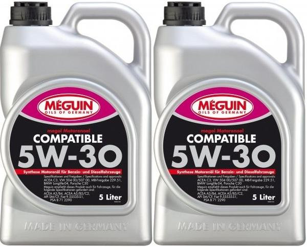Meguin megol 6562 Motoröl Compatible SAE 5W-30 2x 5 = 10 Liter