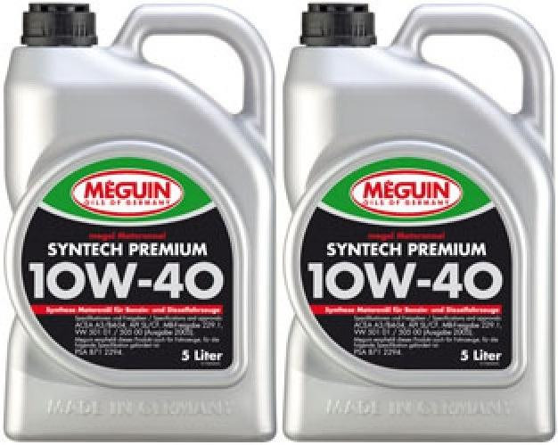 Meguin megol 4338 Motoröl Syntech Premium SAE 10W-40 2x 5 = 10 Liter