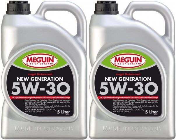 Meguin megol 6513 Motoröl New Generation SAE 5W-30 2x 5 = 10 Liter