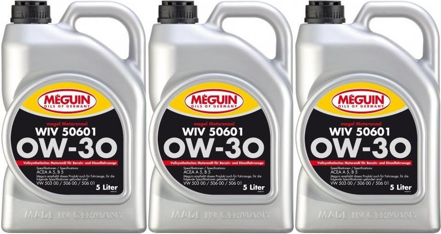 Meguin megol 6322 Motoröl WIV 50601 0W-30 (vollsynth.) 3x 5 = 15 Liter