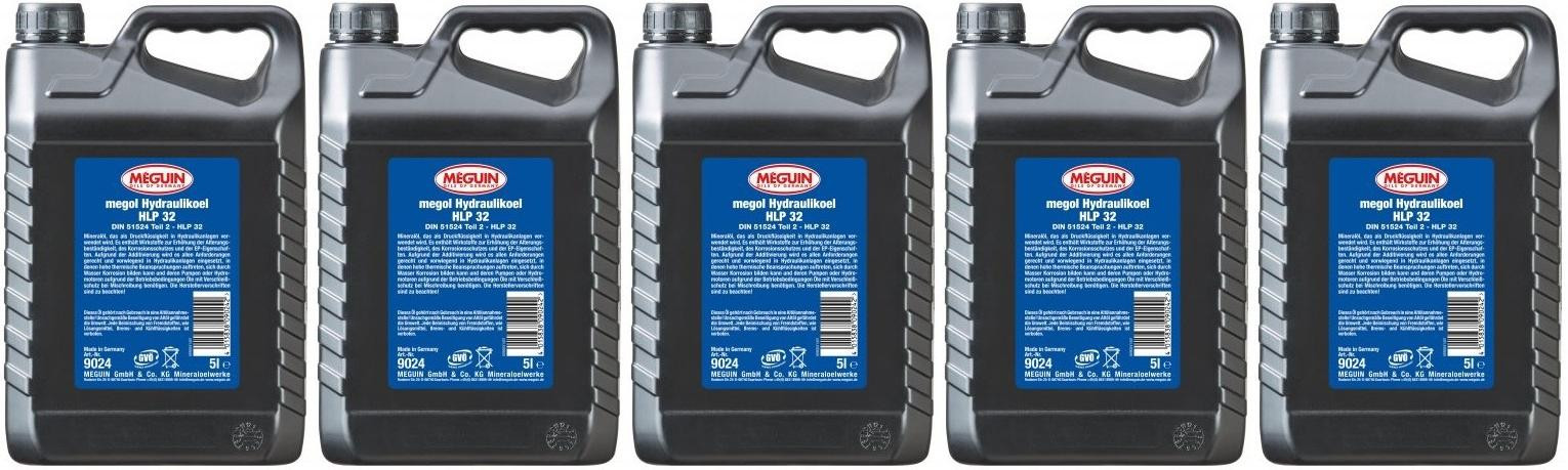 Meguin 9024 Hydraulikoel HLP 32 5x 5 = 25 Liter