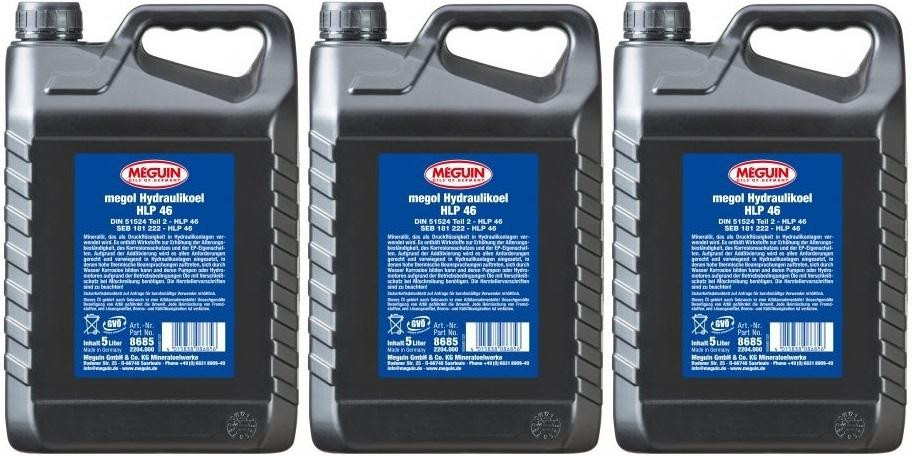 Meguin megol 8685 Hydraulikoel HLP 46 3x 5 = 15 Liter