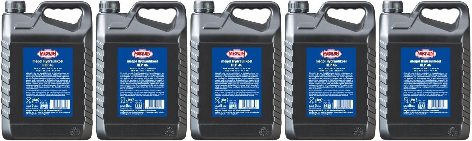 Meguin megol 8685 Hydraulikoel HLP 46 5x 5 = 25 Liter