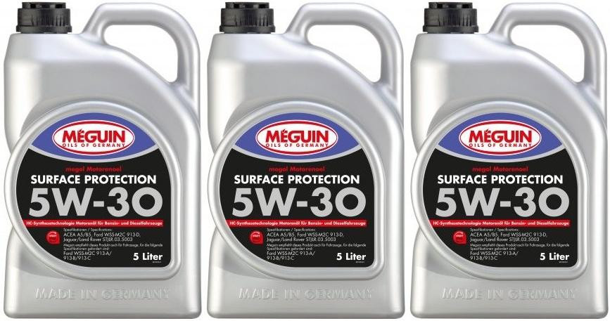 Meguin megol 3192 Motoröl Surface Protection SAE 5W-30 3x 5 = 15 Liter