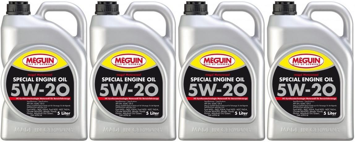 Meguin megol 9499 Motoröl Special Engine Oil SAE 5W-20 4x 5 = 20 Liter