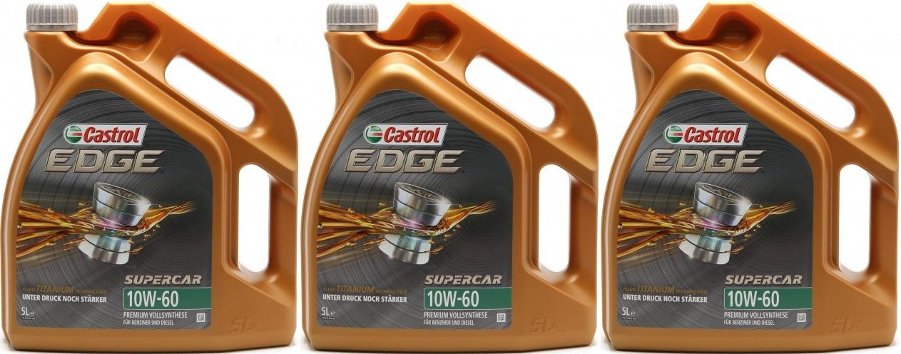 Castrol Edge 10W-60 Supercar Motoröl 3x 5 = 15 Liter