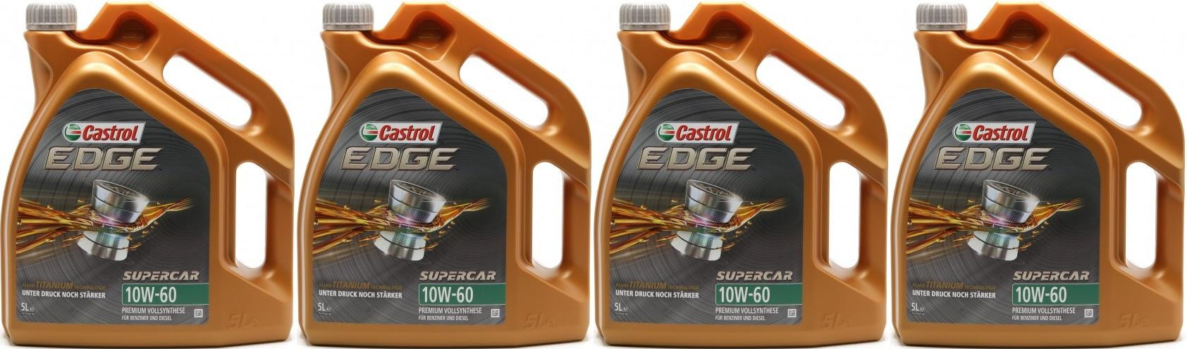 Castrol Edge 10W-60 Supercar Motoröl 4x 5 = 20 Liter