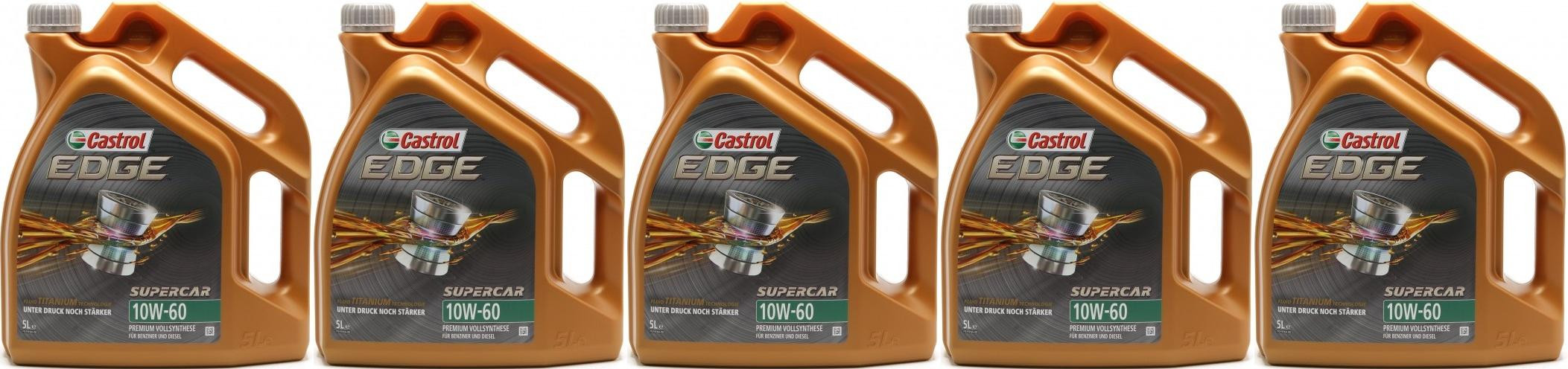 Castrol Edge 10W-60 Supercar Motoröl 5x 5 = 25 Liter