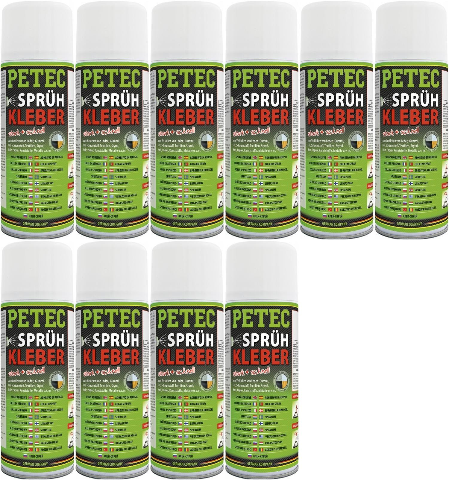 Petec Sprühkleber 10x 400 Milliliter