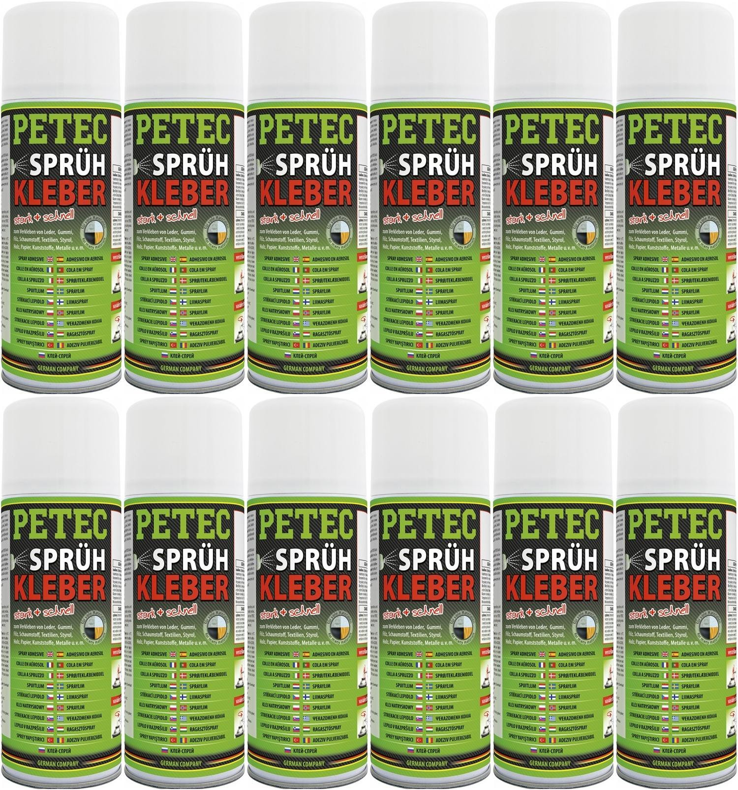 Petec Sprühkleber 12x 400 Milliliter