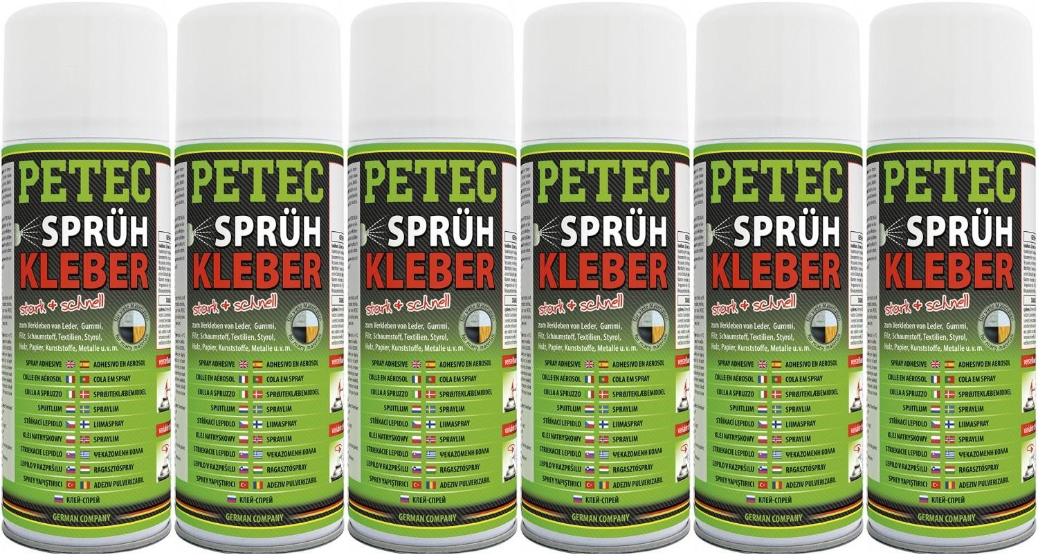 Petec Sprühkleber 6x 400 Milliliter