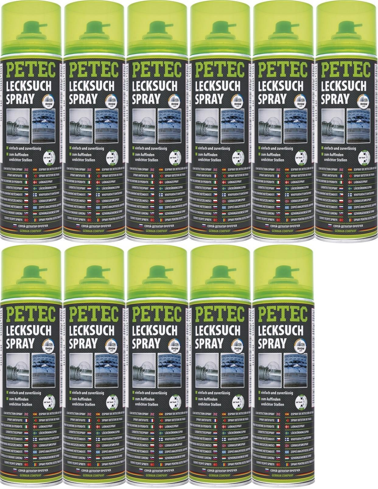 Petec Lecksuchspray 11x 400 Milliliter